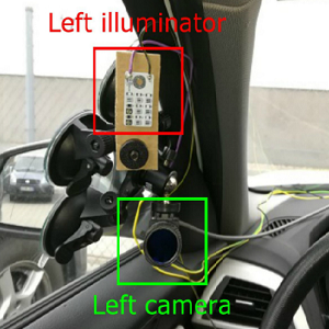 The left side of the ARRK engineering driver distraction system