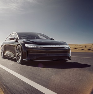 Lucid Air sets a new standard for electric vehicles with an estimated EPA range of 517 miles on a single charge