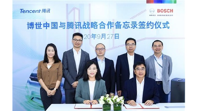 Bosch, Tencent sign MoU for co-driving digital transition of mobility service