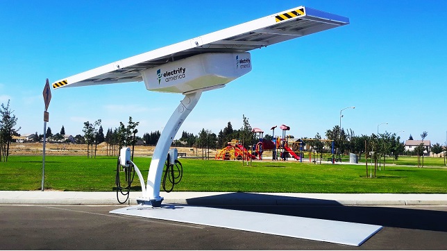 Electrify America launches solar-powered electric vehicle charging stations in rural Fresno County