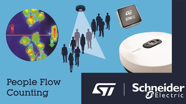 STMicroelectronics and Schneider Electric reveal advanced people-counting solution using Artificial Intelligence on STM32 Microcontroller