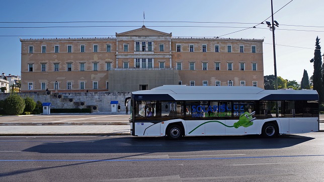 The Urbino electric bus undergoes testing in Athens