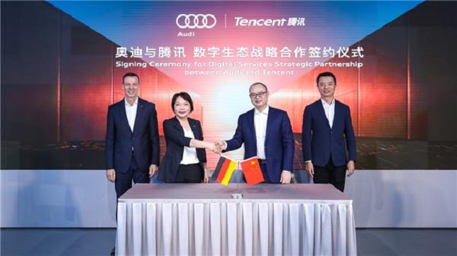 Audi, Tencent partner on in-vehicle digital services