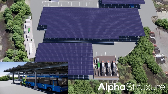AlphaStruxure announced an agreement to deploy an integrated microgrid and electric bus charging infrastructure project