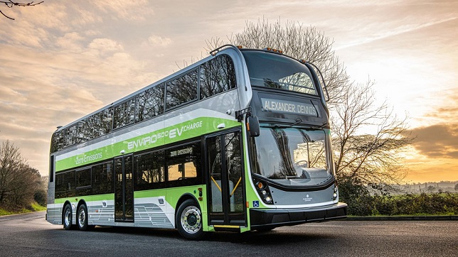 Alexander Dennis unveils its first zero-emission, three-axle double deck bus, the Enviro500EV CHARGE for North America