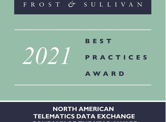 Verisk Analytics lauded by Frost & Sullivan for pioneering telematics data exchange for Usage-Based Insurance in North America