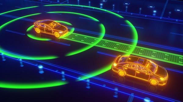 Connected cars communicating with each other via the Internet of Things