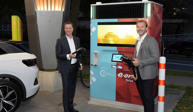 E.ON and Volkswagen launch fast charger with storage battery