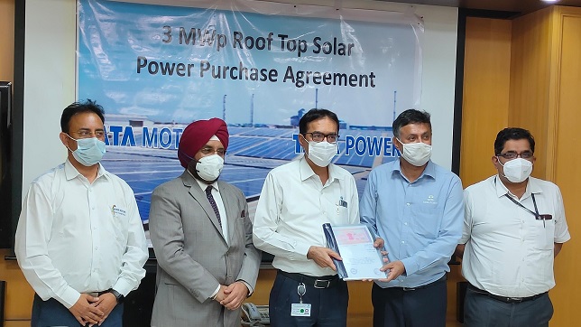 Tata Motors signs a PPA with TATA Power to commission 3 MWp solar rooftop project at its Pune plant