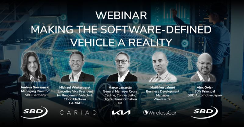 WirelessCar and SBD Automotive announce Webinar: Making the software-defined vehicle a reality