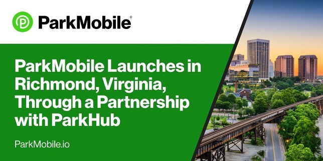 ParkMobile launches in Richmond, Virginia, through a partnership with ParkHub's CurbTrac Platform