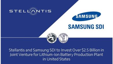 Stellantis and Samsung SDI to invest over $2.5 billion in joint venture for lithium-ion battery production plant in United States