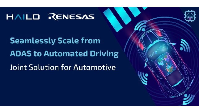 AI chipmaker Hailo collaborates with Renesas to enable automotive customers to seamlessly scale from ADAS to automated driving