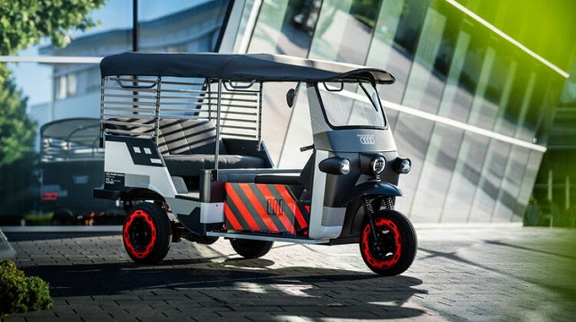 Second-life use: Audi e-tron battery modules power electrify rickshaws in India