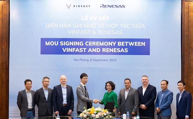 VinFast and Renesas sign strategic partnership to advance automobile technology