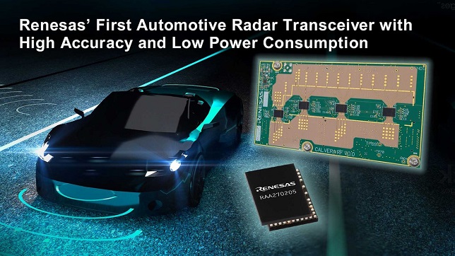 Renesas unveils first family of automotive radar transceivers