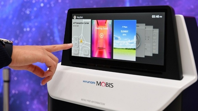 Hyundai Mobis develops the IVI technology that opens quick menu with a gesture when your finger goes near the in-vehicle display
