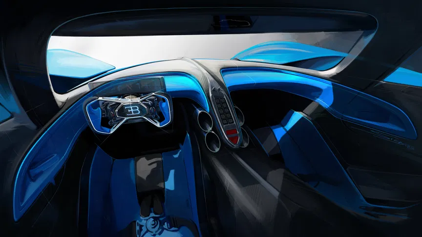 Bugatti Bolide unveils track-optimized cockpit thrills