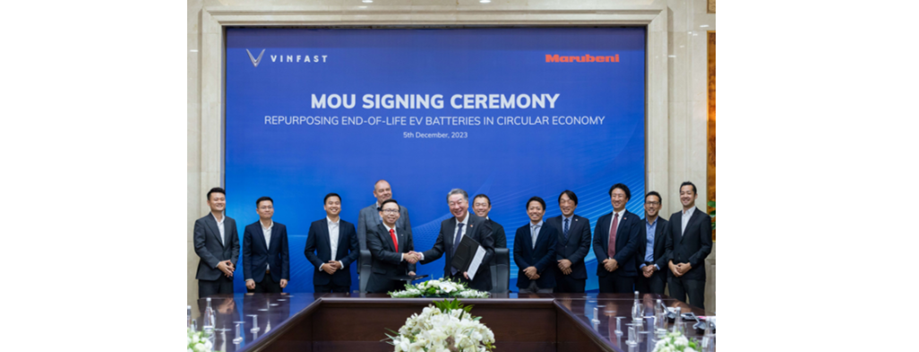 Marubeni & VinFast partner for circular economy with used EV batteries