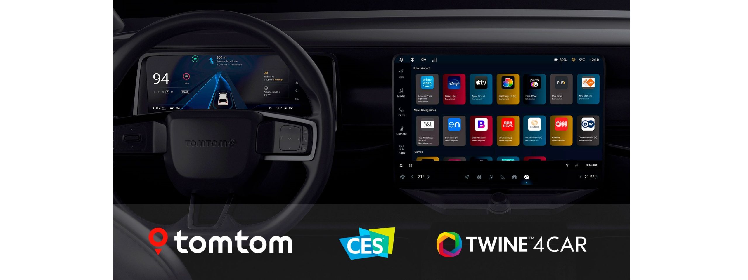 TomTom unveils ACCESS-powered digital cockpit at CES 2024